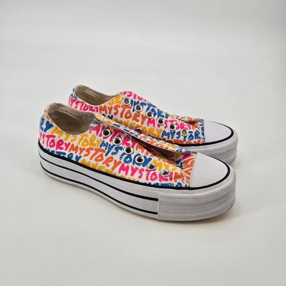 Converse Women's My Story Double Stack Platform Chuck Taylor Low Top Sneakers - Picture 1 of 8